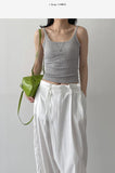 Lace Ribbed Bra Top Sleeveless