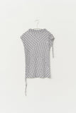 (W) Lisky Checked Shirring Top