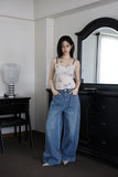 Tweed Studded Denim Pants