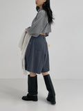 Ronta Unbalance Wool Crop Knit