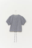 (W) Mote Check Shirring Blouse