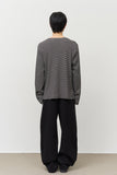 Neck Stud Striped Longsleeve