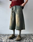 D-Ring Sand Washed Bermuda Denim