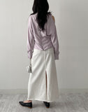 Eve One-Shoulder Pintuck Blouse