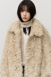 (W) Curly Duffle Fur Coat