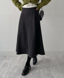 Bisset Wool Flare Skirt