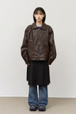 Fear Curved Leather Jacket