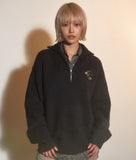 BUTTON HALF PULL-OVER SWEATER