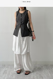 Wrinkle Wrap Layered Banding Pants