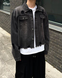 Vintage Crop Damage Denim Jacket