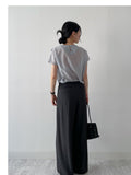[Strap SET] Draped Shirred See-through Short Sleeve Blouse