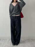 Enne Alpaca V-Neck Loose-Fit Cardigan