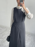 [Wrap SET] Abe Sleeveless Long One Piece