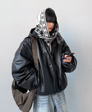 Exit Leather Hood Jumper