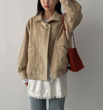 Verdi Flap Overfit Suede Blouson