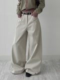 Odd High-Waisted Cotton Wide Pants