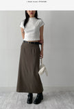 [Setup Available/Three-Piece] Bird H-Line Long Skirt