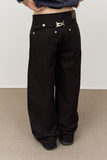 (W) Hook Low-rise Wide Pants