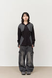 Star Henley Warmer Knit Hoodie