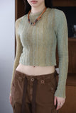 Knotted leather necklace