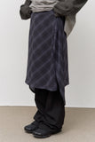 (W) Hike Checked Wrap Skirt