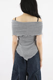 Jay Two Tone Off Shoulder Tee