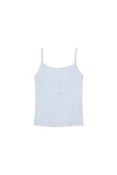 Sheen Button Rib Tank Top