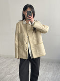 Pocket Fringe Half Tweed Jacket