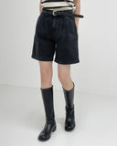 Black Blue Pintuck Part 4 Pants