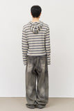Ocean Striped Warmer Zip Hoodie