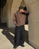 Diagonal Corduroy Hood Zip-up