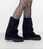 Benne Suede Platform Sole Boots