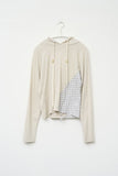 (W) Chess Shirring Hoodie
