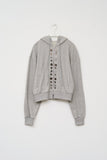 (W) Button Zip Hoodie