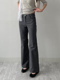 Cotton Nylon Semi-Bootcut Pants