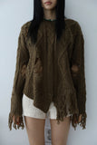 Bohemian Damaged Slit Knit