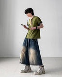 Enta Double Knee Bermuda Denim