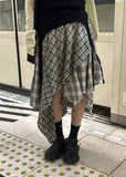 RAW CHECK SKIRT