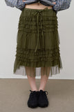 (W) Ink Frill Skirt