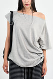 Off-shoulder boxy T-shirt