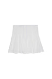 Meshid flare mid-length skirt