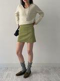 Nubuck Suede Mini Skirt