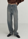Tin Vintage Semi-Wide Denim Pants