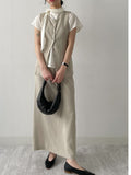 Momento Linen Long Skirt