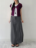 Bintz Two-Button Short Sleeve Knit Vest