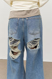 (W) Miffty Damage Wide Denim