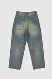 Sylva dart washed denim pants