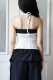 Vacation Ruffle Halter Sleeveless