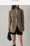 [wool30%] Nuve Wool Unbalanced Loose Fit Jacket