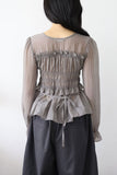 Bebe Frill See-Through Blouse
